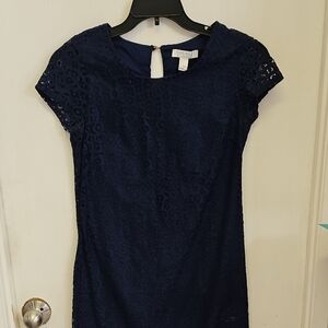 Forever 21 Essentials Elegant Navy Lace Dress Size Small